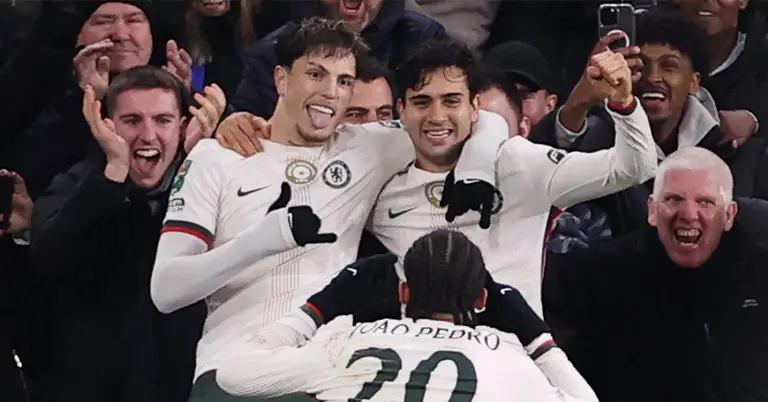 চেলসির খেলোয়াড়দের উদযাপন